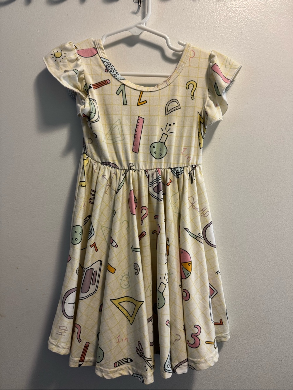 Dot Dot Smile School-Themed Print Twirl Dress